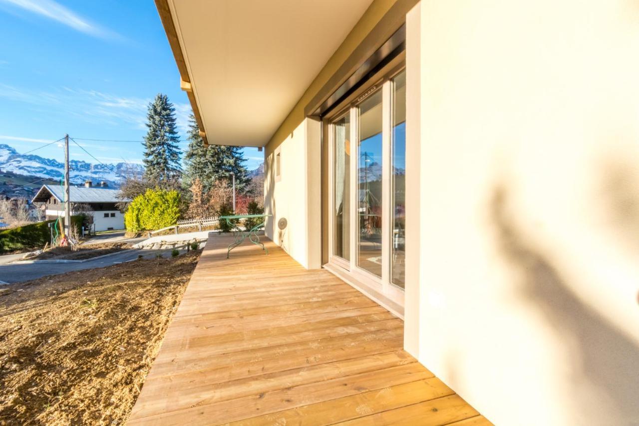 생제르베레뱅 2 Pieces Vue Domaine Skiable Proche Arret Navette - Chalet Perrette 아파트 외부 사진