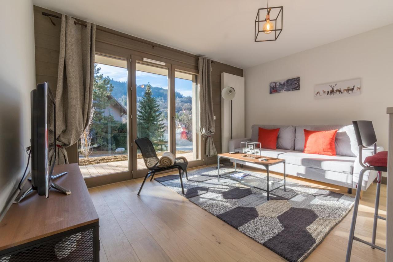 생제르베레뱅 2 Pieces Vue Domaine Skiable Proche Arret Navette - Chalet Perrette 아파트 외부 사진